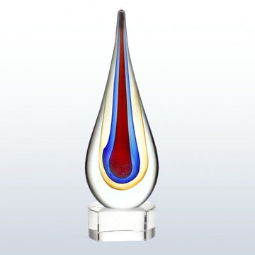 abstract glass sculpture, art glass award, custom award, custom abstract award, modern award ,art glass , abstract glass